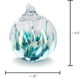 Luke Adams Handmade Glass Gazing Balls for Garden – Hand Blown Glass Gazing Ball for Yard Décor – Decorative Garden Globe (Waterfall)