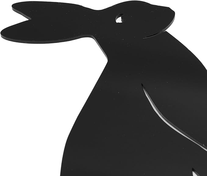 Water Proof Metal Bunny Rabbit Garden Statue with Carrot - Charming Outdoor Decor for Lawn and Courtyard