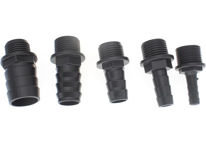FDXGYH Fountain Pump Nozzle Kit Replacement Adapters 5 Sizes Plastic Nozzles for Aquarium, Fish Tank, Pond, Hydroponics