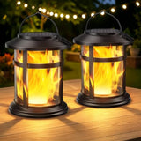 Solar Lanterns - Flickering Flame, Waterproof, 2 Pack