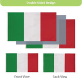 Evergreen Italian Flag 3x5 Outdoor Double Sided, IT Italy Flags for Outside with Grommets, 3-Ply Banners for Garden Patio, Indoor Wall Decor for Room, Works with Standard Estate Flag Poles