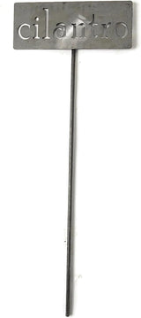 Classic Metal Garden Markers 19 Inches Tall (cilantro, Raw, Unfinished Steel (will rust with time))