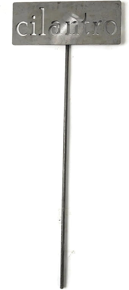 Classic Metal Garden Markers 19 Inches Tall (cilantro, Raw, Unfinished Steel (will rust with time))