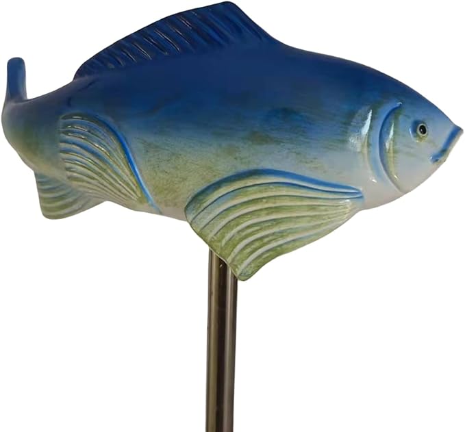 Fish Garden Statue Koi Fish Sculpture for Outdoor,Resin Fish Garden Ornaments,Fish Sculpture Garden for Patio,Yard,Lawn,Pond,Home Decoration (Blue)