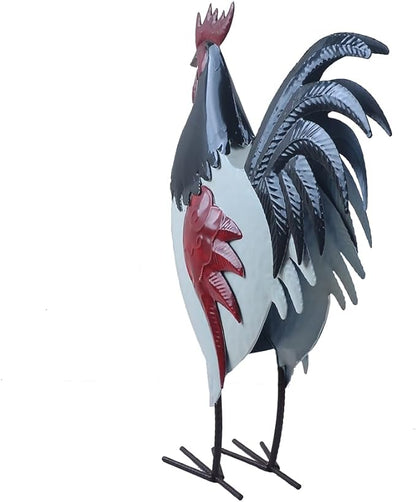 Rooster Statue Chicken Animal Sculpture Garden Decoration Metal Yard Art for Patio Lawn Backyard Outdoor Decoration
