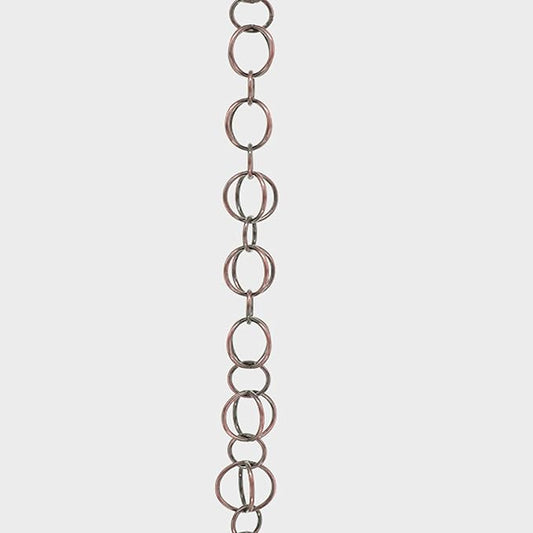 Rain Chains for Gutters Downspouts Outside-Decorative Rain Chain Metal Cups,Adjustable Hanging Rain Hutter Chain,Replacement for Downspout,Vintage Copper Rain Catcher bronze-9m(30ft)