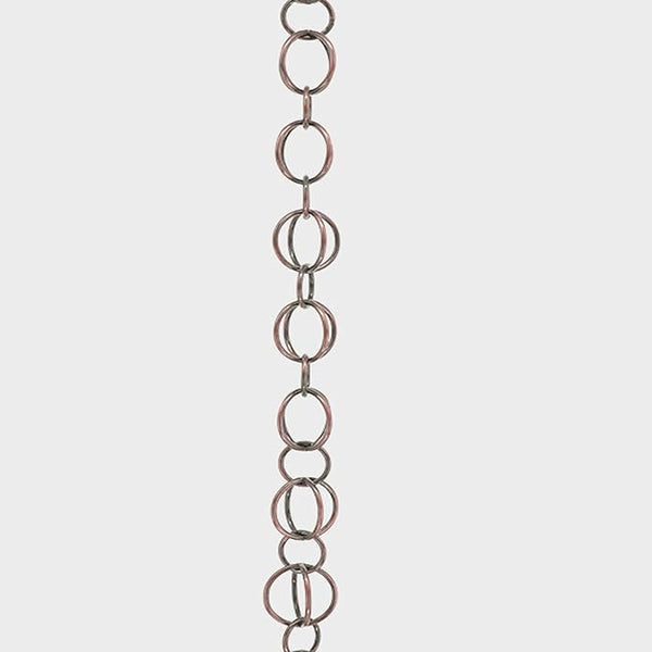 Rain Chains for Gutters Downspouts Outside-Decorative Rain Chain Metal Cups,Adjustable Hanging Rain Hutter Chain,Replacement for Downspout,Vintage Copper Rain Catcher Bronze-3.5m(11.5ft)