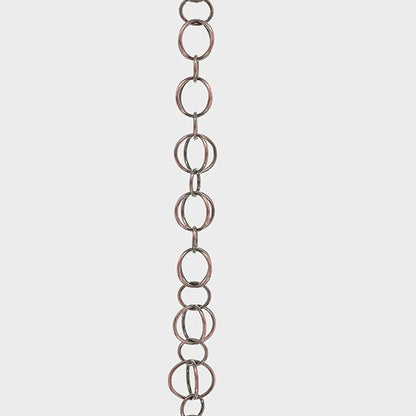 Rain Chains for Gutters Downspouts Outside-Decorative Rain Chain Metal Cups,Adjustable Hanging Rain Hutter Chain,Replacement for Downspout,Vintage Copper Rain Catcher bronze-8m(26.3ft)
