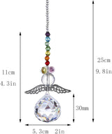 H&D HYALINE & DORA Crystal Guardian Angel Rainbow Makers Suncatchers with 30mm Ball Prism