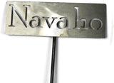 Classic Metal Garden Markers Clearance Items 20 to 33 Inches Tall (Raw Unfinished Steel, Navaho)