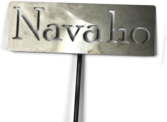 Classic Metal Garden Markers Clearance Items 20 to 33 Inches Tall (Raw Unfinished Steel, Navaho)