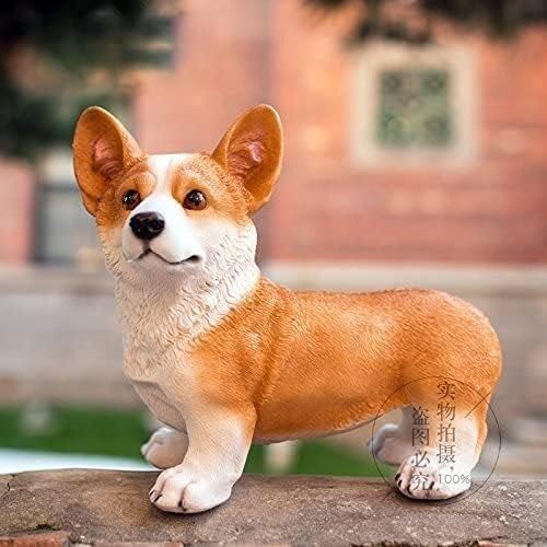 Garden Ornaments Decor Statue Outdoor,Abstract Unique Statue Sculpture Creative Statues and Sculptures Outdoor Decor for Garden,Simulation Resin Puppy Sculpture Crafts Dog Ornaments