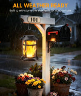 Solar Lanterns - Flickering Flame, Waterproof, 2 Pack