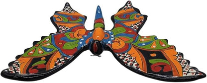 Wall Butterfly Medium Hand Painted Indoor Outdoor Multi Colored (Talavera)