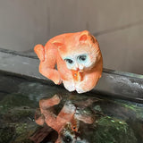 3 Pcs Resin Hanging Cat Figurines Planter Pot Hanger Miniature Fairy Garden Terrarium Edge Decor Flower Pot and Vase Hugger Hanging Animals Ornaments for Patio, Yard, Balcony