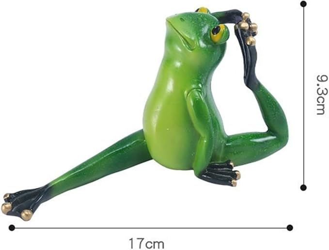 Garden Decor Frog Statue Outdoor Garden Sculptures for Yard Lawn Resin Animal Figurines Yoga Art Gardening Gifts(Half Pigeon Pose)