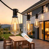 20Ft LED String Lights - 22 Shatterproof ST40 Bulbs