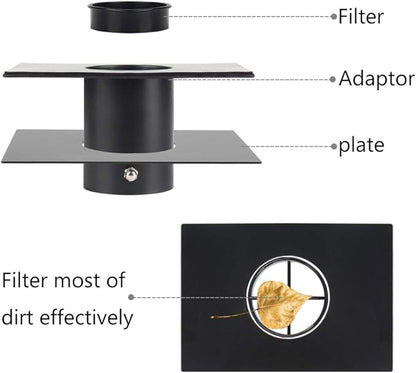 Tfro & Cile Rain Chain Gutter Adapter Black Installer Standard Installation Suit for Downspout Outlet