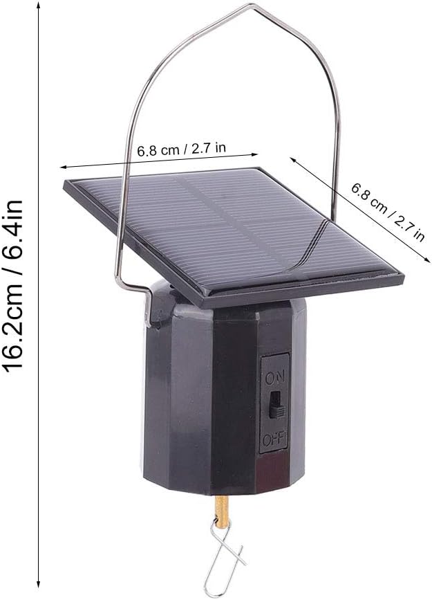 Solar Powered Wind Spinner Motor, Solar Powered Wind Chime Ornament Hanging Rotating Motor for Hanging Display Garden Yard Patio Lawn Outdoo
