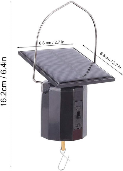 Solar Powered Wind Spinner Motor, Solar Powered Wind Chime Ornament Hanging Rotating Motor for Hanging Display Garden Yard Patio Lawn Outdoo