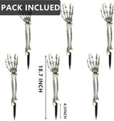 AISENO 6PC Realistic Skeleton Arm Stakes Halloween Decorations for Lawn Stakes Garden Groundbreaker Halloween Skeleton Decoration