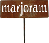 Classic Metal Garden Markers 19 Inches Tall (marjoram, Naturally Rusted)