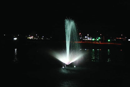 Kasco 3/4HP J Series Decorative RGB Fountain - 120V with 50 Ft Electric Power Cord | RGB LED Lighting | Efficient Pond Aerator Outdoor Fountain