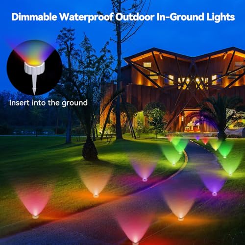 Honche Outdoor Path Lights - 101FT 72L Smart App & Remote Control