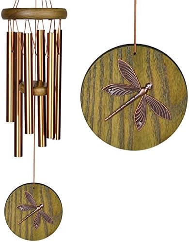 Woodstock Chimes Signature Collection, Woodstock Habitats Chime, 17'' Green, Dragonfly Habitats and Nature Wind Chimes for Outdoor, Patio, Home or Garden Décor (HCGD)