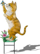 Decorative Garden Stakes with cat Design,Ideal for Cat Lovers for Yard Art, Outside, Patio, Outdoor Decor, Garden Decorations, Lawn Ornaments