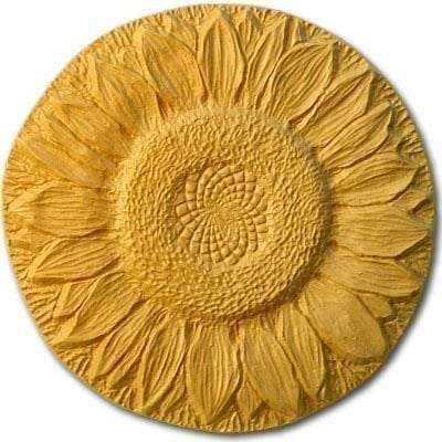 Sunflower Stepping Stone Mold, Concrete Stepping Stone Mold, Garden Decor Mold, 15.5" Round ***NOT A Finished Stone***