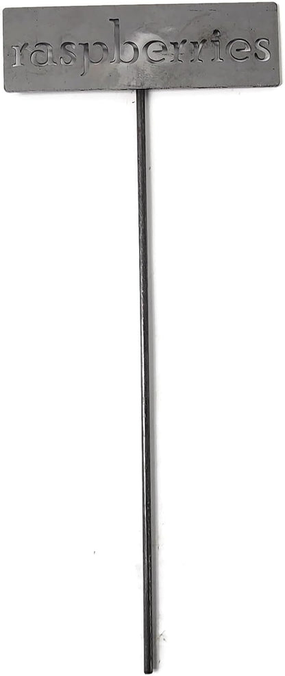 Classic Metal Garden Markers 19 Inches Tall (raspberries, Raw, Unfinished Steel (will rust with time))