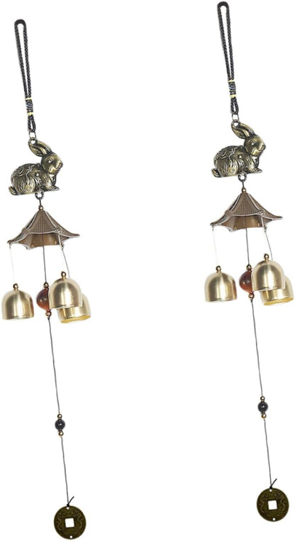 balacoo 2pcs Unique Outdoor Wind Chimes Bell Metal Alloy Garden Decor Wind Chime Home