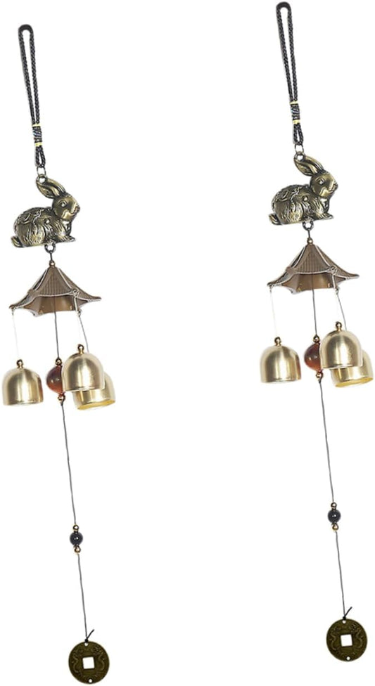 balacoo 2pcs Unique Outdoor Wind Chimes Bell Metal Alloy Garden Decor Wind Chime Home