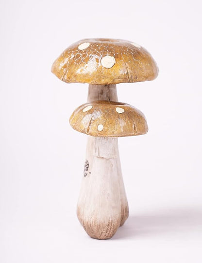 SEINHIJO Mushroom Statue Fairy Garden Decor Outdoor Figurine Polyresin Patio Gift 7.1 Inch