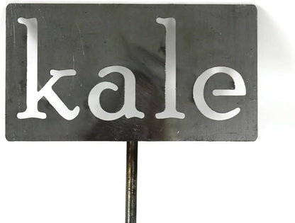 Classic Metal Garden Markers 19 Inches Tall (kale, Raw, Unfinished Steel (will rust with time))