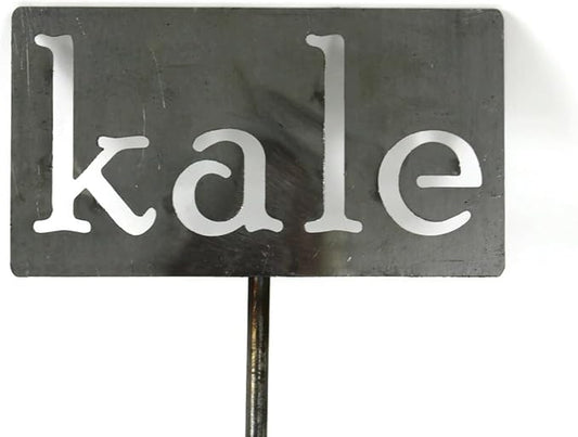 Classic Metal Garden Markers 19 Inches Tall (kale, Raw, Unfinished Steel (will rust with time))