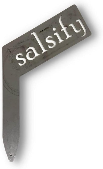 Planter Size Small Metal Garden Plant Vegetable Flower or Herb Markers 13.5 Inches Tall (salsify, Raw, Unfinished Steel)