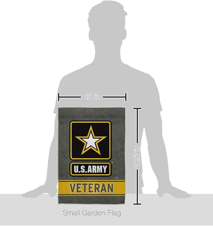 US Army Veteran Garden Flag - Armed Forces Rangers United State American Military Retire Official - House Decoration Banner Small Yard Gift Double-Sided Made in USA 13 X 18.5