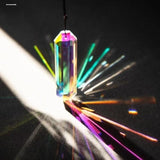 1 Pcs Crystal Prisms Sun Catchers for Window Hanging Decor Garden Wind Chimes Rainbow Photography Props Christmas Tree Handmade Prism Garden DIY(7 Colors Mixed Pack) (1 Rainbow Colors)
