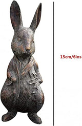 Beatrix Potter Ornament, Hand Cast Stone Garden Statue Ornament, Outdoor Easter Decorations，Peter Rabbit