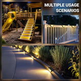 Solar Step Lights - 6 Pack Warm White Waterproof