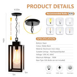 Outdoor Pendant Light - Waterproof Anti-Rust Lantern (2 Pack)