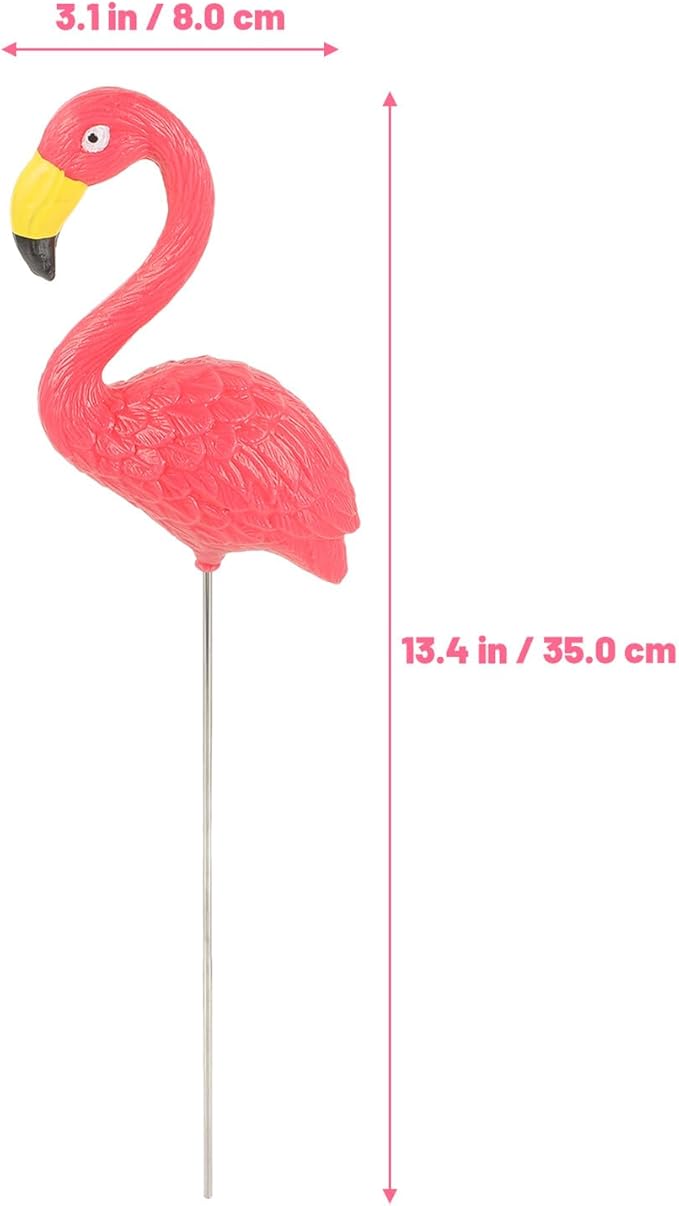 Alasum Resin Flamingo Lawn Ornament with Detachable Legs Weather-Resistant Garden Statue for Outdoor Decor Miniature Landscape Home and Office Decoration