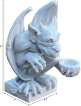 OLOMA Gargoyle Garden Statue Old World European Style Gothic Stone Outdoor Sculpture Decorative Mythical Guardian Durable Heavy Outdoor Indoor Accent for Lawn Patio Entryway Landscaping