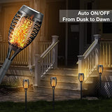 Solar Torch Light - Flickering Flame Stake