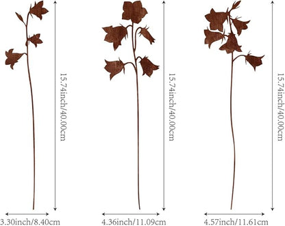 Decorative Garden Stakes, Welcome Yard Sign, Metal Arrangement Ornaments for Courtyard Lawn, Rusty Outdoor Decortions for Easter Housewarming (F)