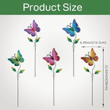 5 Pack Butterfly Decorative Garden Stakes,Outdoor Metal Decor Outdoor Decorations for Patio and Yard