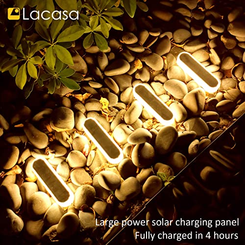Solar Floor Lamp - Warm White LED Outdoor Path Light