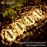 Solar Floor Lamp - Warm White LED Outdoor Path Light